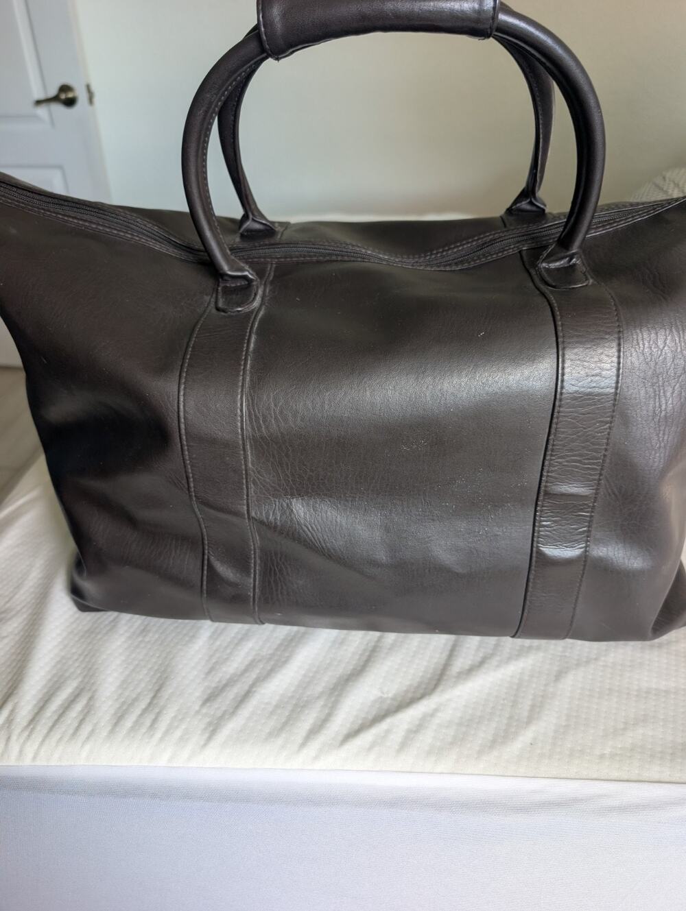 PS Chocolate Brown Oversized Travel Overnight Duffle Bag, Carry On Weekend Bag